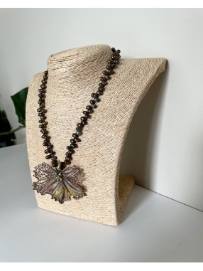 COLLIER FILIGRANE FEUILLE DE VIGNE