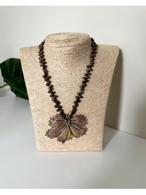 COLLIER FILIGRANE FEUILLE DE VIGNE