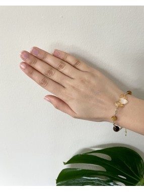 BRACELET CITRINE & OEIL DE TIGRE