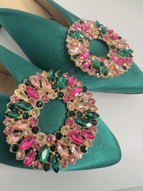 MULES A TALON AVEC BROCHE EN STRASS