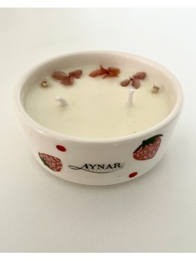 BOUGIE EN CERAMIQUE FLEUR DE LYS