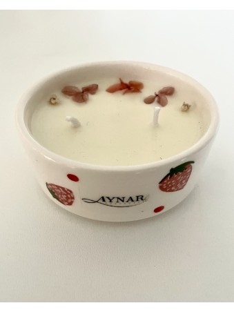 BOUGIE EN CERAMIQUE FLEUR DE LYS