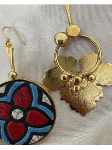 BOUCLES DEPAREILLEES FEUILLE DE RAISIN 2