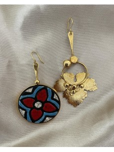 BOUCLES DEPAREILLEES FEUILLE DE RAISIN