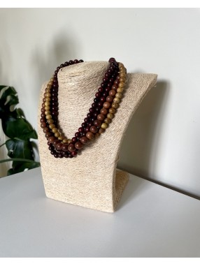 COLLIER HUIT EN BOIS TRICOLORE