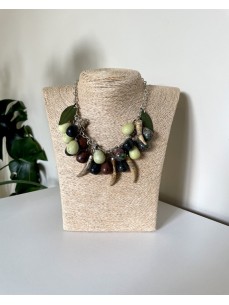 COLLIER OLIVES EN AGATE