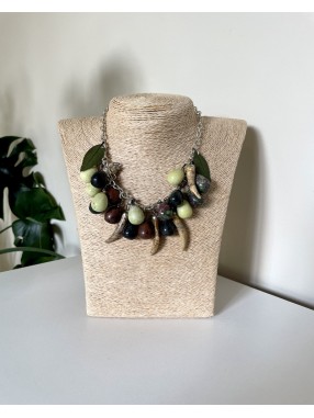 COLLIER OLIVES EN AGATE