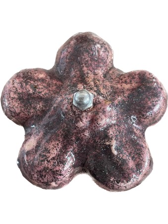 FLEUR EN RAKU ET BAMBOU