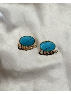 BOUCLES D'OREILLES MACHALLAH &PIERRE TURQUOISE