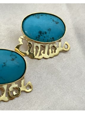 BOUCLES D'OREILLES MACHALLAH &PIERRE TURQUOISE