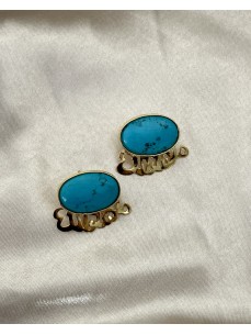 BOUCLES D'OREILLES MACHALLAH &PIERRE TURQUOISE