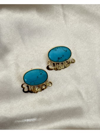 BOUCLES D'OREILLES MACHALLAH &PIERRE TURQUOISE
