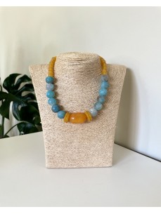 COLLIER AGATE CRAQUELEE