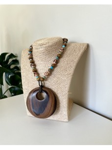 COLLIER AFRICAIN BOIS D'EBENE 2