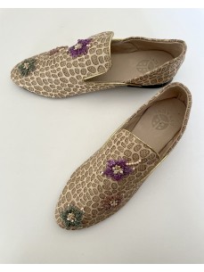 MOCASSIN ECRU BRODEE FLORALE 2