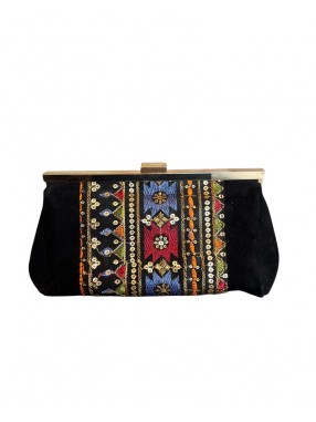 POCHETTE NOIRE BRODEE