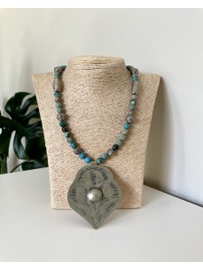 COLLIER BERBERE PIERRE CHRYSOCOLLE
