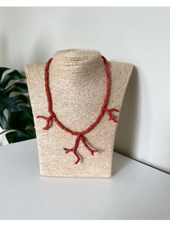 COLLIER CANETTE CORAIL ET BRANCHE
