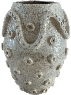 VASE OVALE EN RAKU