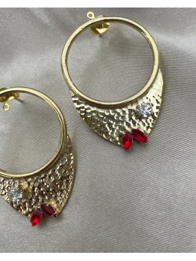 BOUCLES TETE DE POISSON MARTELEE
