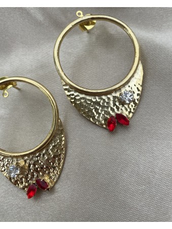 BOUCLES TETE DE POISSON MARTELEE