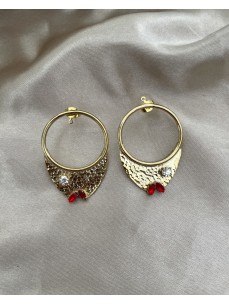 BOUCLES TETE DE POISSON MARTELEE