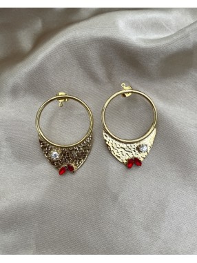 BOUCLES TETE DE POISSON MARTELEE