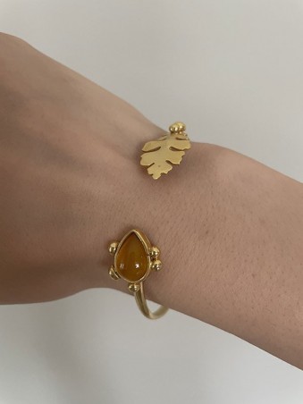 BRACELET FEUILLE MOTARD